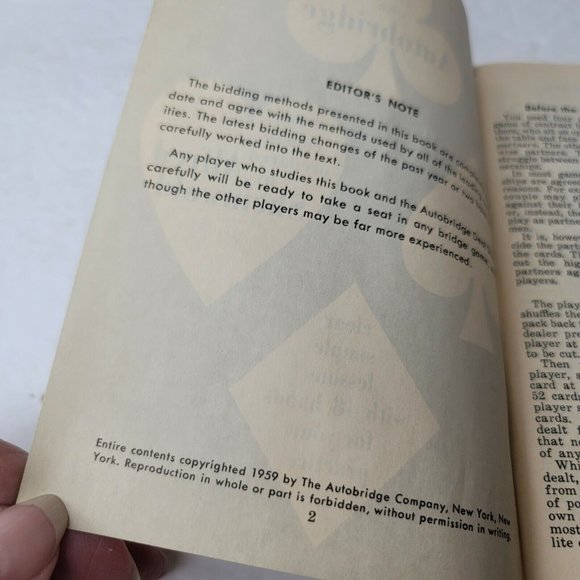 Vintage 1959  Autobridge Play Yourself Bridge Board Game Art Deco Instructions - Picture 5 of 6